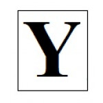 Бусины с буквами белые кубики Y